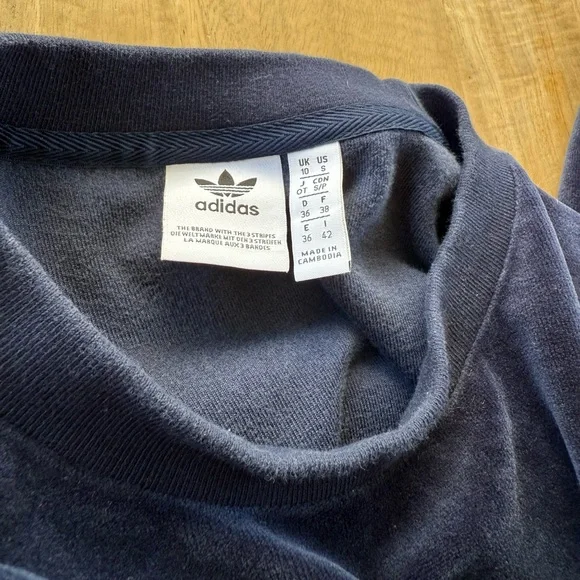 Adidas Navy Velvet Crewneck - Picture 10 of 13